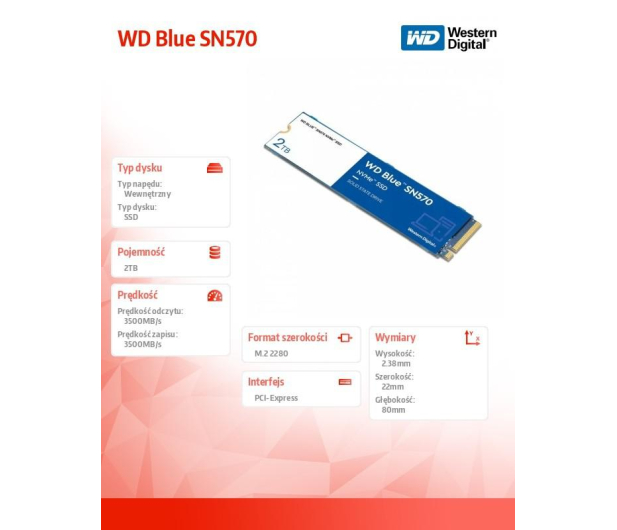 WD WD Blue SN570 2TB WDS200T3B0C - 696404 - zdjęcie 3